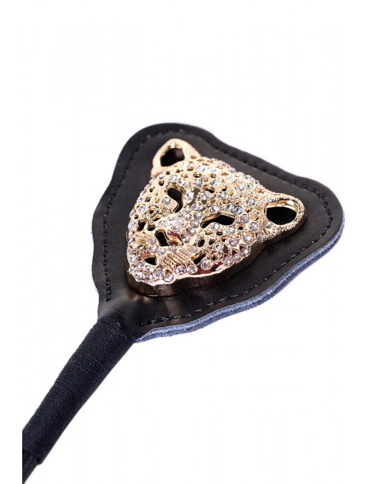 Чёрный стек с фигуркой леопарда на наконечнике - 21 см. - ToyFa - купить с доставкой в Старом Осколе