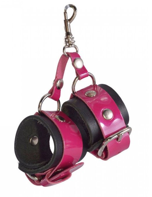 Розово-черный брелок  Наручники - Sitabella - купить с доставкой в Старом Осколе