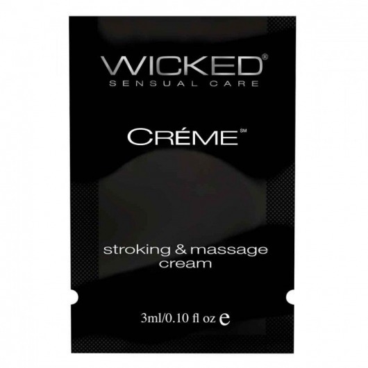 Крем для массажа и мастурбации Wicked Stroking and Massage Creme - 3 мл. - Wicked - купить с доставкой в Старом Осколе