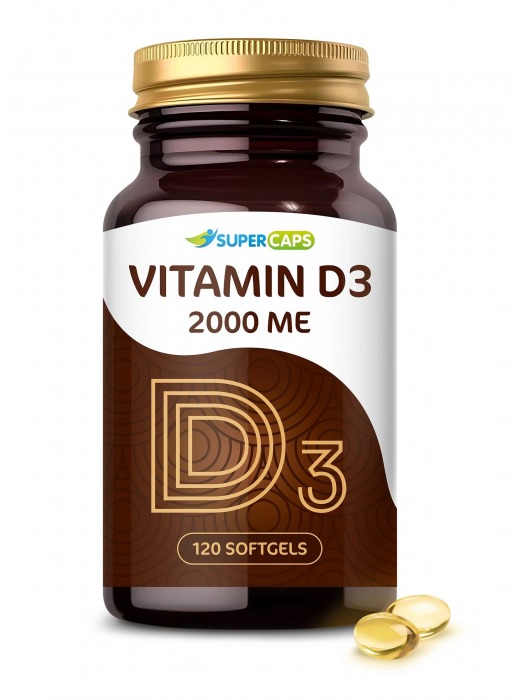 Пищевая добавка SuperCaps VITAMIN D3 2000 ME - 120 капсул - SuperCaps - купить с доставкой в Старом Осколе