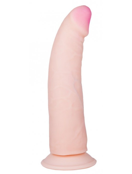 Фаллоимитатор на присоске ART-Style с загнутой головкой - 19,5 см. - Art-Style