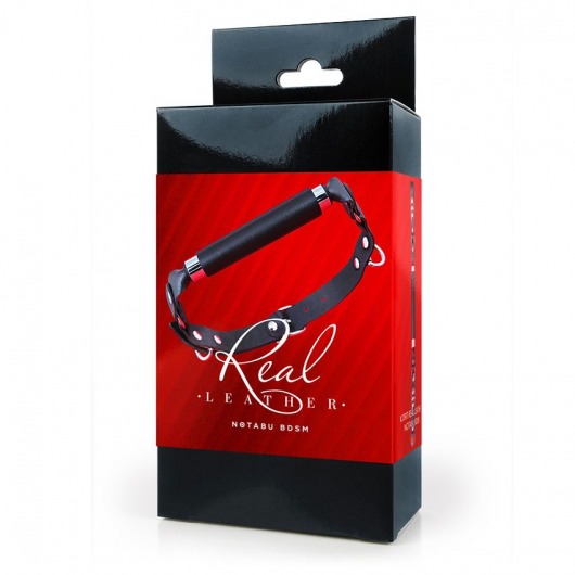 Черный кожаный кляп-трензель - Notabu - купить с доставкой в Старом Осколе