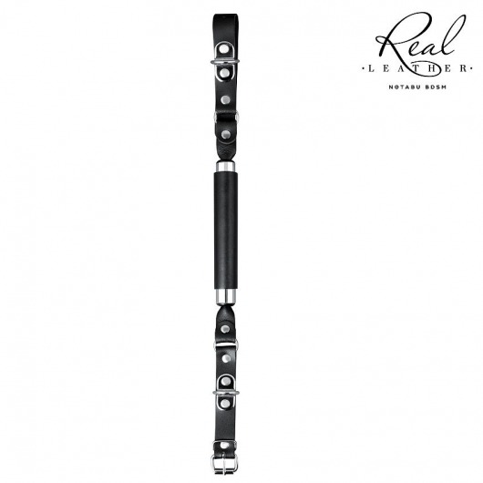 Черный кожаный кляп-трензель - Notabu - купить с доставкой в Старом Осколе