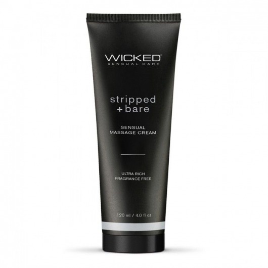 Массажный легкий крем WICKED Stripped plus Bare - 120 мл. - Wicked - купить с доставкой в Старом Осколе