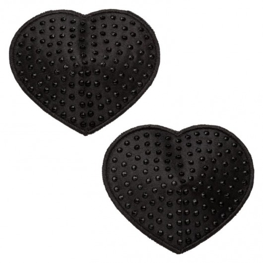 Черные пэстисы в форме сердечек Heart Pasties - California Exotic Novelties - купить с доставкой в Старом Осколе