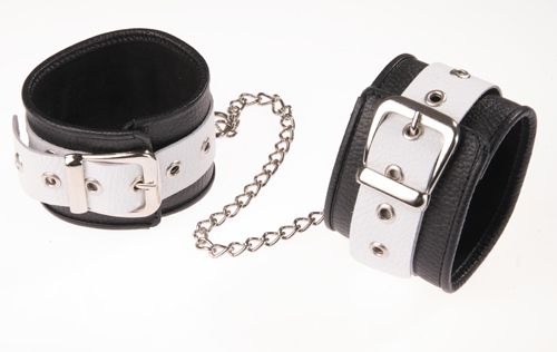 Черно-белые оковы на ноги - Sitabella - купить с доставкой в Старом Осколе