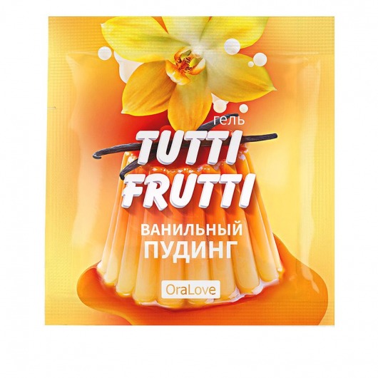 Пробник гель-смазки Tutti-frutti со вкусом ванильного пудинга - 4 гр. - Биоритм - купить с доставкой в Старом Осколе