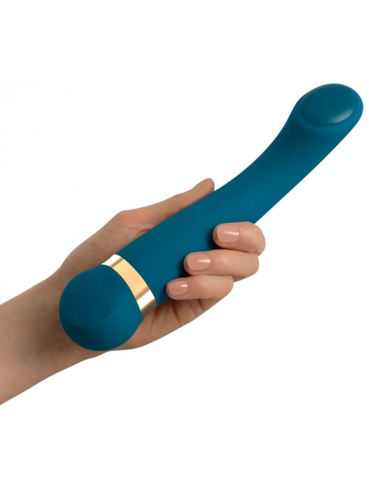 Бирюзовый вибромассажер с температурными режимами Hot n Cold Vibrator - 21,6 см. - Orion