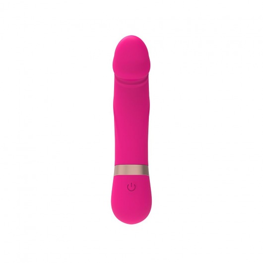 Розовый мини-вибратор с загнутой головкой Dildo Vibe - 11,7 см. - Chisa