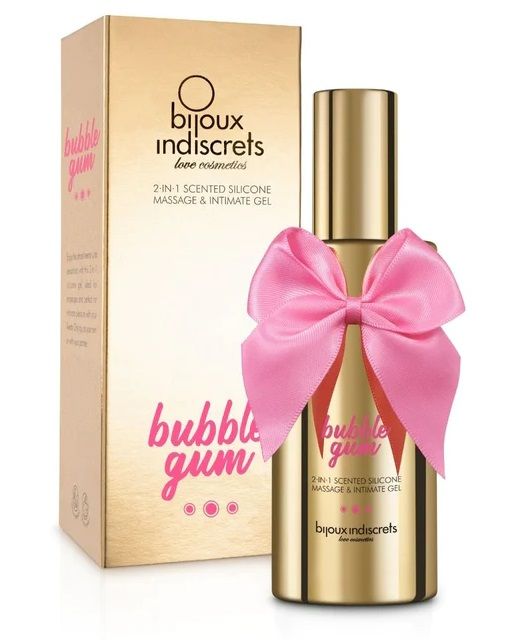 Гель с ароматом жвачки Bubblegum 2-in-1 Scented Silicone Massage And Intimate Gel - 100 мл. - Bijoux Indiscrets - купить с доставкой в Старом Осколе