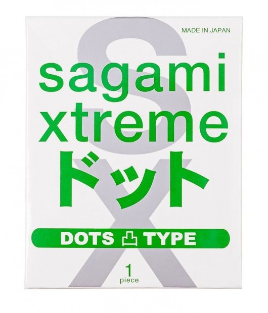 Презерватив Sagami Xtreme Type-E с точками - 1 шт. - Sagami - купить с доставкой в Старом Осколе