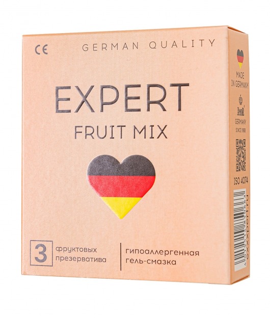 Ароматизированные презервативы EXPERT Fruit Mix - 3 шт. - Expert - купить с доставкой в Старом Осколе