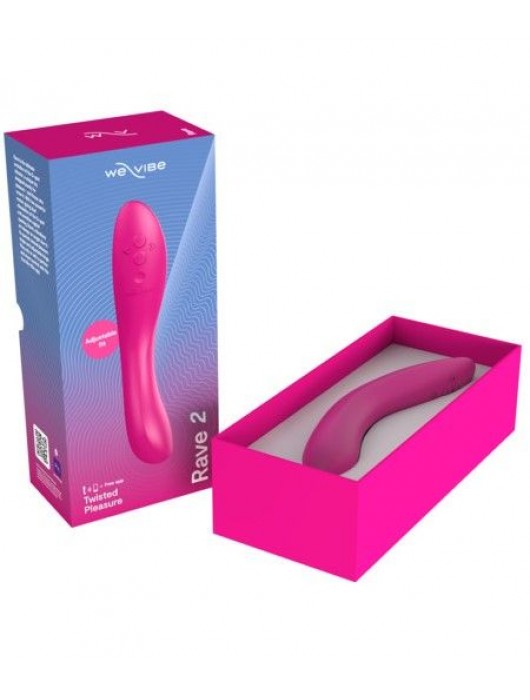 Розовый изогнутый вибромассажер We-Vibe Rave 2 - 21,7 см. - We-vibe