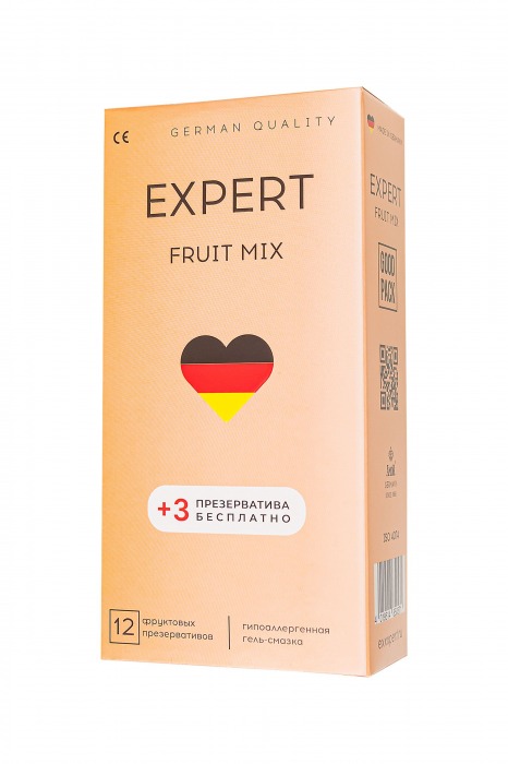 Ароматизированные презервативы EXPERT Fruit Mix - 12 шт.(+3 в подарок) - Expert - купить с доставкой в Старом Осколе