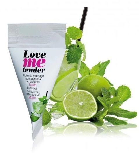 Съедобное согревающее массажное масло Love Me Tender Mojito с ароматом мохито - 10 мл. - Love to Love - купить с доставкой в Старом Осколе