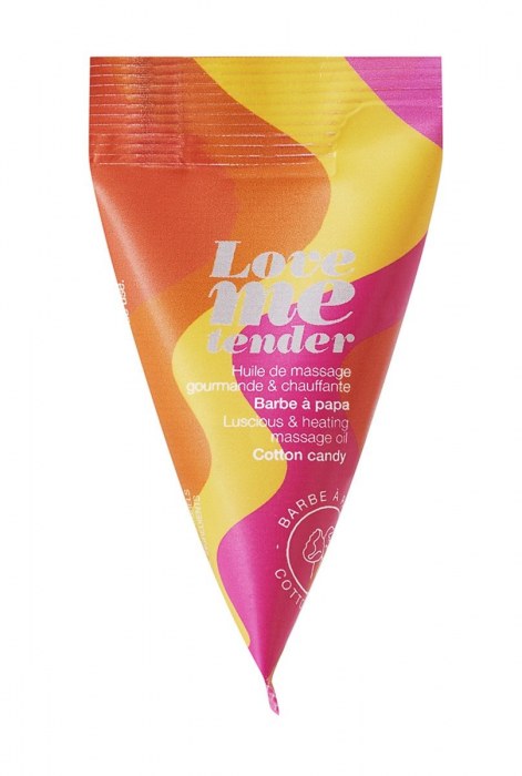 Съедобное согревающее массажное масло Love Me Tender Cotton Candy с ароматом сладкой ваты - 10 мл. - Love to Love - купить с доставкой в Старом Осколе
