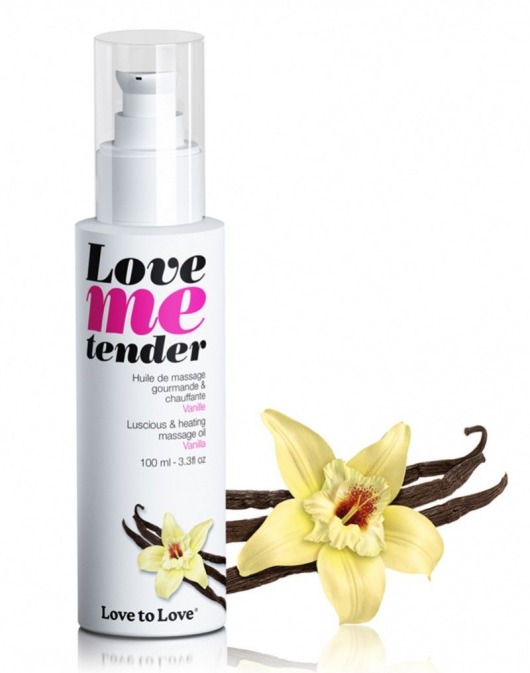 Съедобное согревающее массажное масло Love Me Tender Vanilla с ароматом ванили - 100 мл. - Love to Love - купить с доставкой в Старом Осколе