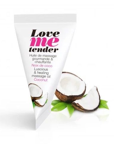 Съедобное согревающее массажное масло Love Me Tender Cocos с ароматом кокоса - 10 мл. - Love to Love - купить с доставкой в Старом Осколе