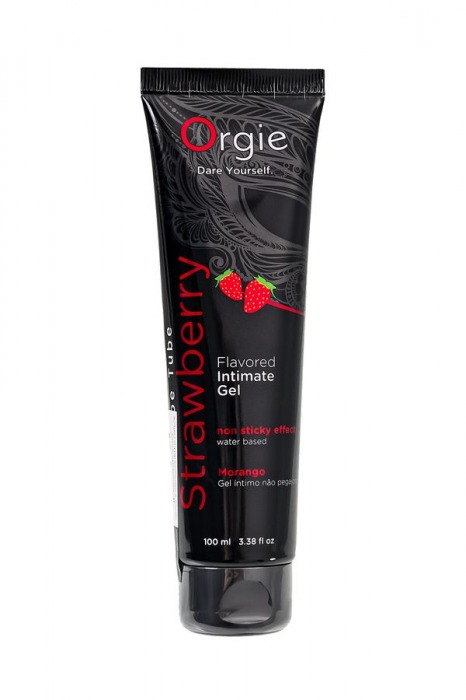 Интимный гель на водной основе Lube Tube Strawberry с клубничным вкусом - 100 мл. - ORGIE - купить с доставкой в Старом Осколе