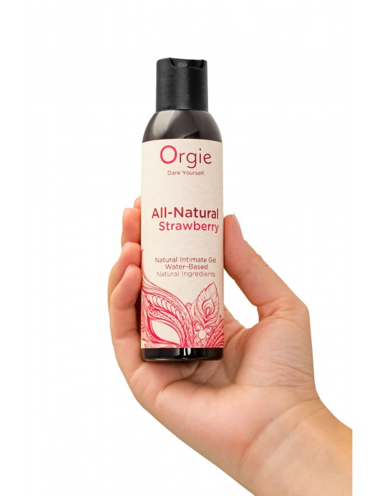 Интимный гель на водной основе All-Natural Strawberry с ароматом клубники - 150 мл. - ORGIE - купить с доставкой в Старом Осколе