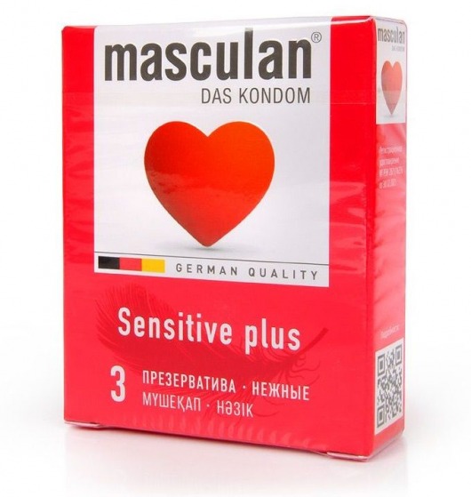 Презервативы Masculan Sensitive plus - 3 шт. - Masculan - купить с доставкой в Старом Осколе