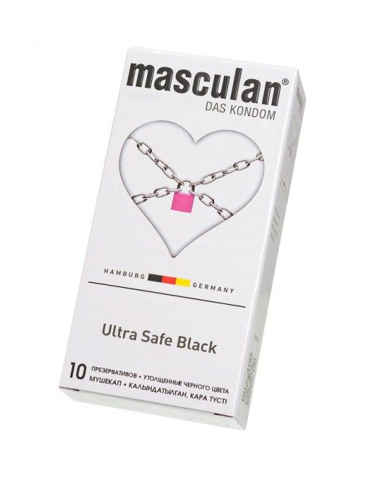 Ультрапрочные презервативы Masculan Ultra Safe Black - 10 шт. - Masculan - купить с доставкой в Старом Осколе