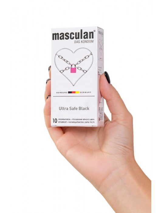 Ультрапрочные презервативы Masculan Ultra Safe Black - 10 шт. - Masculan - купить с доставкой в Старом Осколе