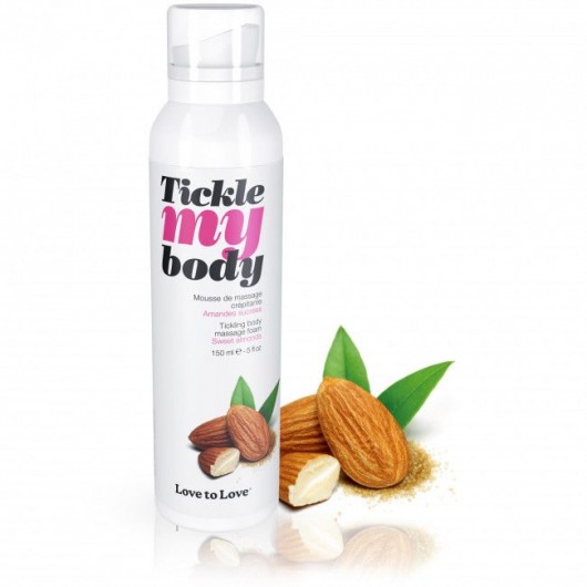 Массажная хрустящая пенка Tickle My Body Sweet Almonds с ароматом миндаля - 150 мл. - Love to Love - купить с доставкой в Старом Осколе