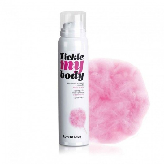 Массажная хрустящая пенка Tickle My Body Cotton Candy с ароматом сладкой ваты - 150 мл. - Love to Love - купить с доставкой в Старом Осколе