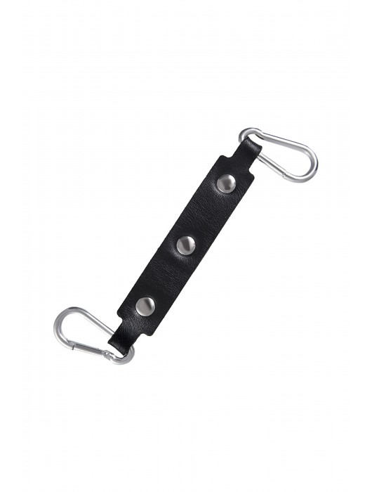 Черные кожаные однослойные оковы с контрастной строчкой - Pecado - купить с доставкой в Старом Осколе