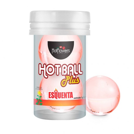 Лубрикант на масляной основе Hot Ball Plus с разогревающим эффектом (2 шарика по 3 гр.) - HotFlowers - купить с доставкой в Старом Осколе