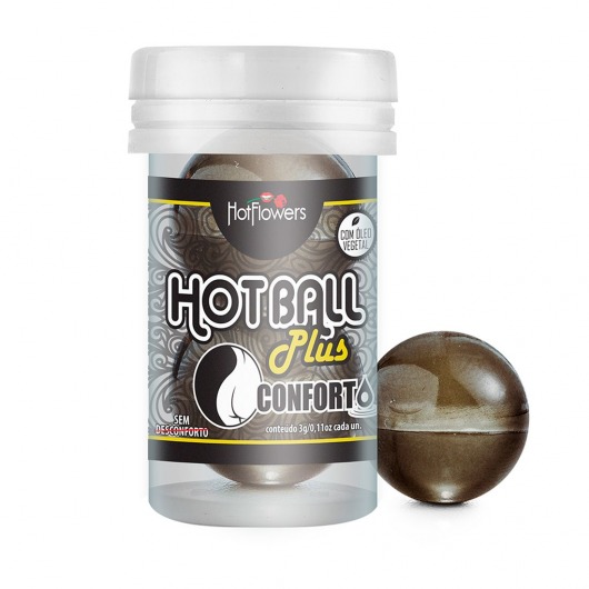 Анальный лубрикант на масляной основе Hot Ball Plus Conforto (2 шарика по 3 гр.) - HotFlowers - купить с доставкой в Старом Осколе