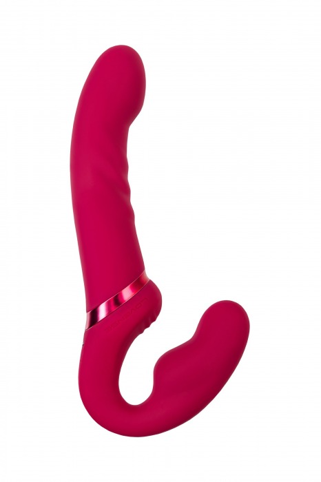 Малиновый безремневой страпон Lapis - 23 см. - Lovense - купить с доставкой в Старом Осколе
