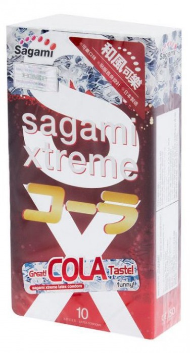 Ароматизированные презервативы Sagami Xtreme COLA - 10 шт. - Sagami - купить с доставкой в Старом Осколе