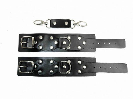 Коричневые кожаные наручники Sex Game - БДСМ Арсенал - купить с доставкой в Старом Осколе