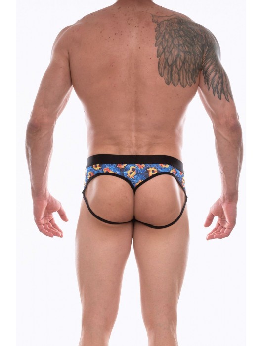 Синие мужские трусы-джоки с принтом - Don Moris купить с доставкой