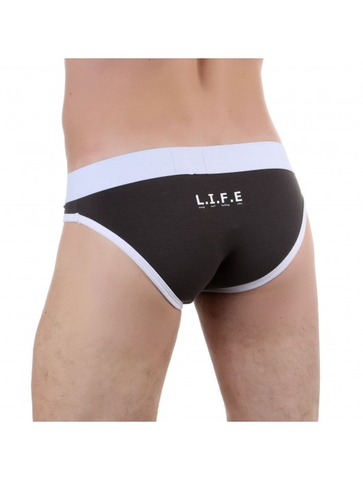 Темно-серые мужские трусы-слипы L.I.F.E. - Boefje купить с доставкой