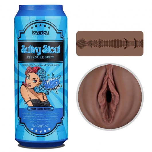 Коричневый мастурбатор-вагина Pleasure Brew Masturbator-Sultry Stout в банке - Lovetoy - в Старом Осколе купить с доставкой