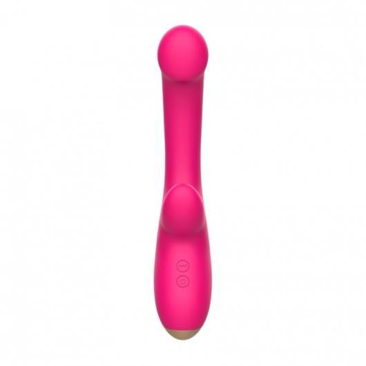 Розовый изогнутый вибромассажер - 20,3 см. - I-MOON