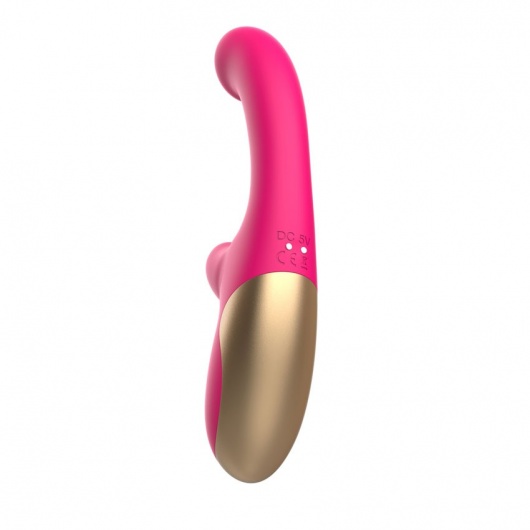 Розовый изогнутый вибромассажер - 20,3 см. - I-MOON