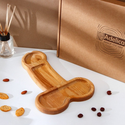 Деревянное блюдо для подачи в форме члена (32,5 х 20 х 1,7 см) - Сима-Ленд - купить с доставкой в Старом Осколе