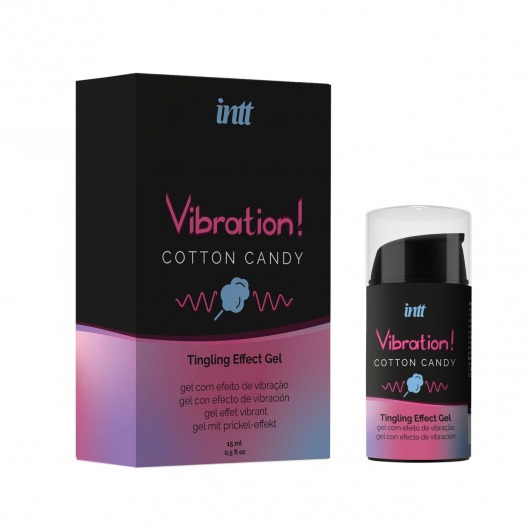 Жидкий вибратор Vibration Cotton Candy с ароматом сахарной ваты - 15 мл. - INTT - купить с доставкой в Старом Осколе