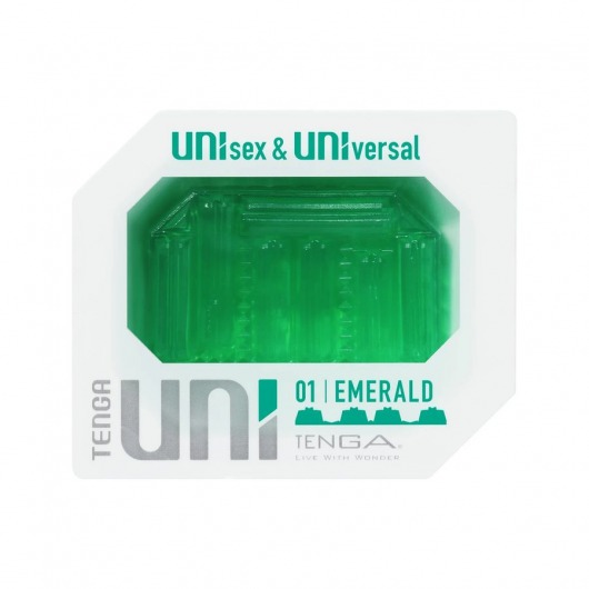 Зеленый мастурбатор-стимулятор Tenga Uni Emerald - Tenga - в Старом Осколе купить с доставкой