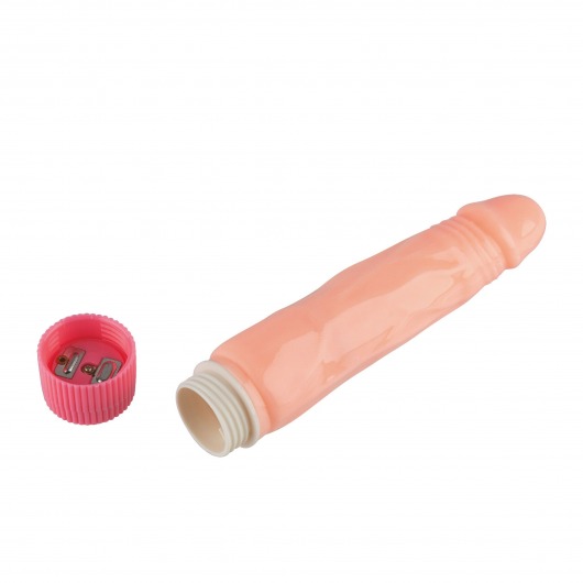 Телесный силиконовый вибратор-реалистик - 20 см. - Волшебная страна