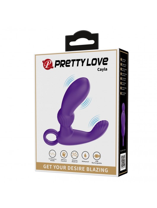 Фиолетовый вибромассажёр для массажа простаты Cayla - 11,2 см. - Baile - в Старом Осколе купить с доставкой