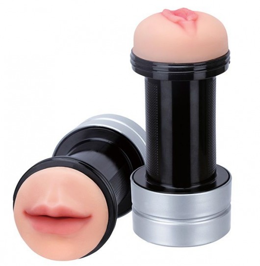 Двусторонний мастурбатор REALSTUFF 2 IN 1 HUMMER MOUTH   VAGINA - ротик и вагина - Dream Toys - в Старом Осколе купить с доставкой