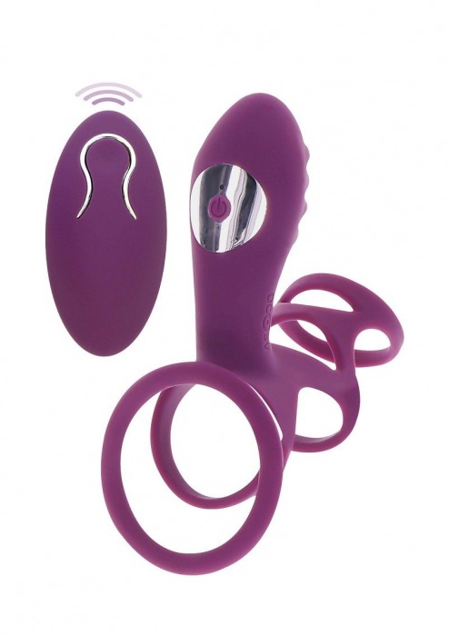 Фиолетовая эрекционная вибронасадка Halo Halo C-Ring Sleeve - Toy Joy - в Старом Осколе купить с доставкой