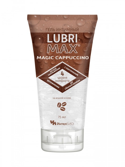 Интимный гель-смазка на водной основе Lubrimax Magic Cappuccino - 75 мл. - ИнтелБИО - купить с доставкой в Старом Осколе