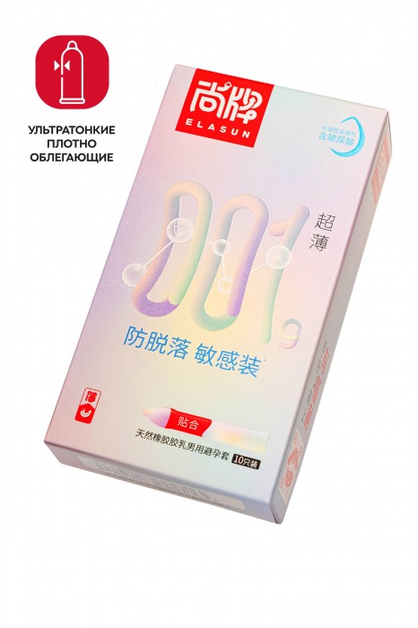 Ультратонкие облегающие презервативы Elasun Slim Fit - 10 шт. - Elasun - купить с доставкой в Старом Осколе