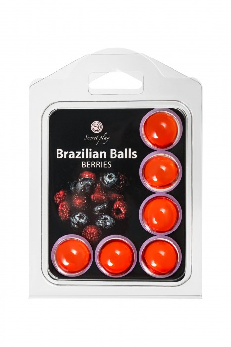 Набор из 6 шариков с массажным маслом Brazilian Balls с ароматом ягод - Secret Play - купить с доставкой в Старом Осколе